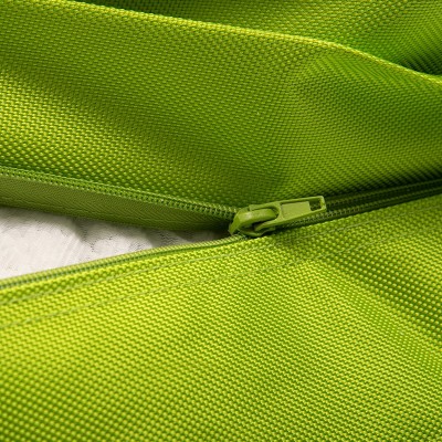 Riesiger runder XXL-Außenpouf aus widerstandsfähigem Stoff in Limettengrün, abnehmbarer Bezug, für Garten, Terrasse - TiTAN