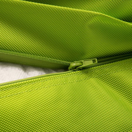 Riesiger runder XXL-Außenpouf aus widerstandsfähigem Stoff in Limettengrün, abnehmbarer Bezug, für Garten, Terrasse - TiTAN