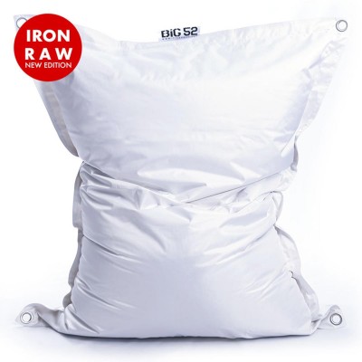 Housse pouf géant BiG52 IRON RAW Blanc