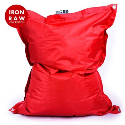 Housse pouf géant BiG52 IRON RAW Rouge