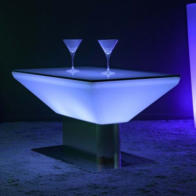 Table Basse Lumineuse à LED Multicolore - Steel Square