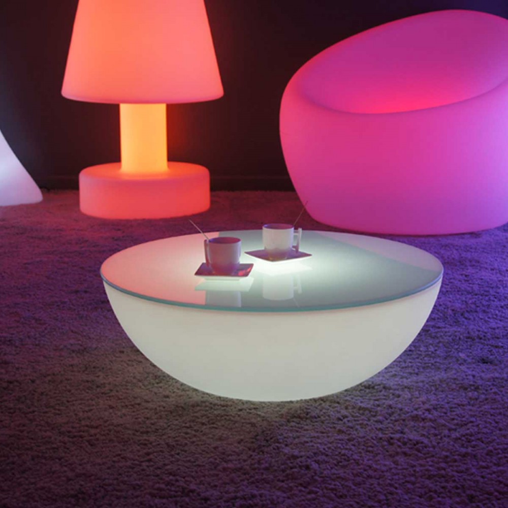 Mesa de centro con luz LED multicolor - MOON LIGHT S