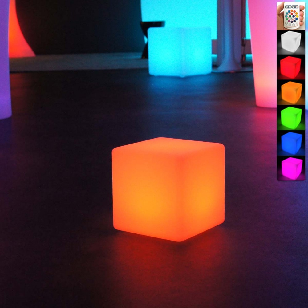 Cube Lumineux à LED Multicolore - 20 cm