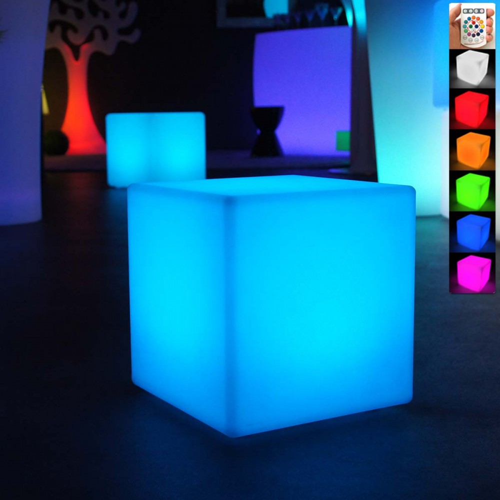 Cubo luminoso LED multicolore - 30 cm