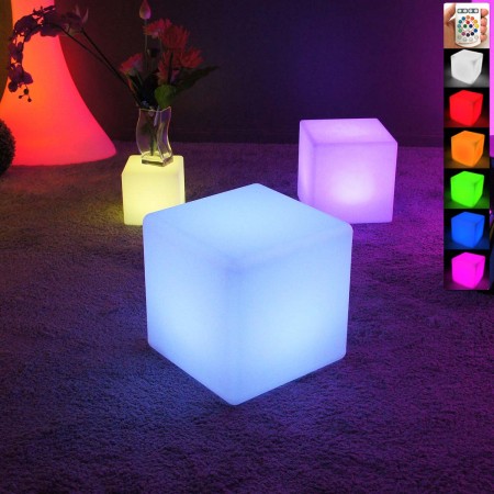 Cubo de luz LED multicolor - 40 cm