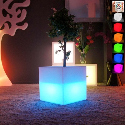 Cubo Luminoso Multifunzione con LED Multicolore - 40 cm