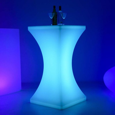 Mesa de pie con iluminación LED multicolor - SQUARE