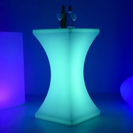 Mesa de pie con iluminación LED multicolor - SQUARE