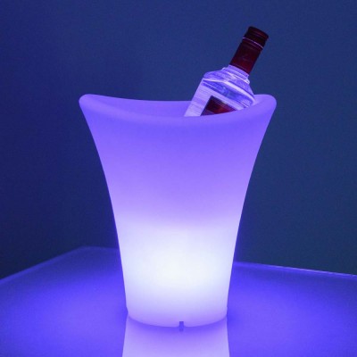 Cubo de champán 31S iluminado con LED multicolor