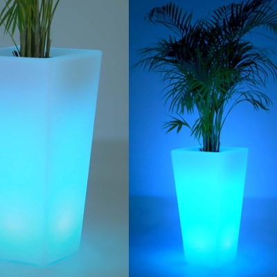 Mehrfarbige LED-Lichtvase - QUADRATISCH