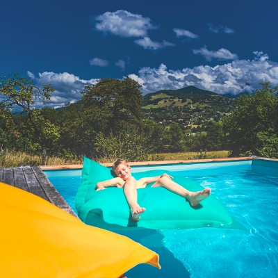 Beanbag gigante XXL con funda extraíble, flotante para piscina, turquesa POOL BiG52