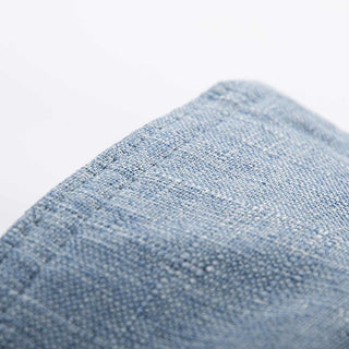 Housse Vide Pouf Lin Bleu Métal