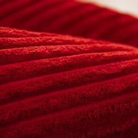 Housse Vide Pouf Poire Velours Côtelé Rouge