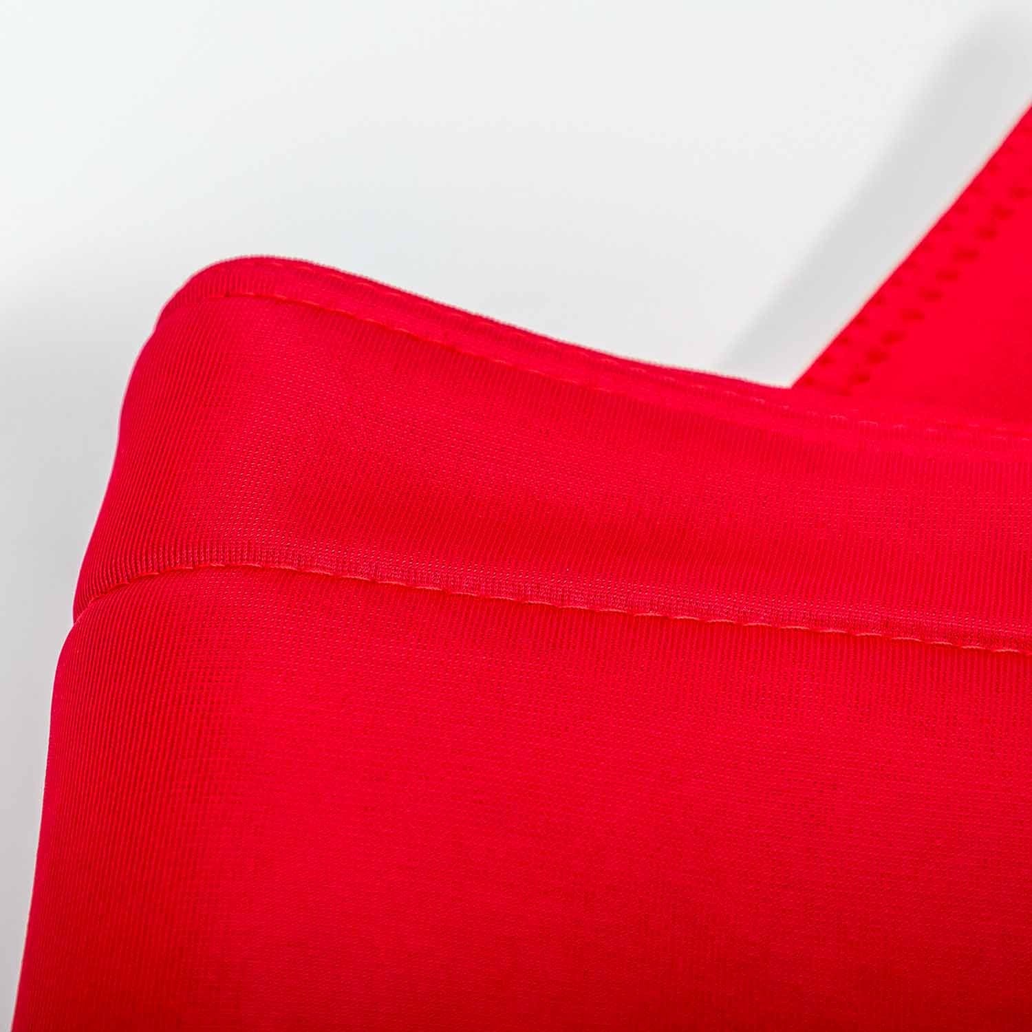 Housse  pouf piscine rectangulaire vide Rouge