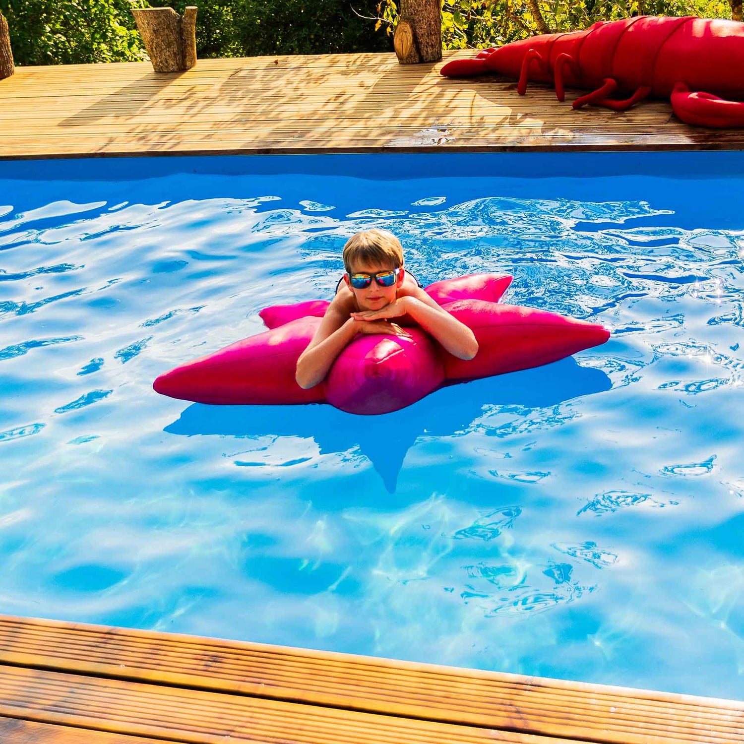 Pouf Piscine, Étoile de Mer Rose