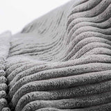 Housse Vide Pouf Géant XL Intérieur Velours Côtelé Gris ClairBiG52