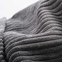 Housse Vide Pouf Velours Côtelé Gris