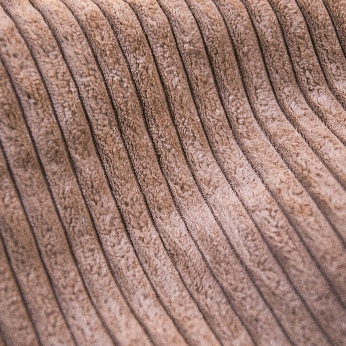 Pouf Cube Velours Côtelé Marron