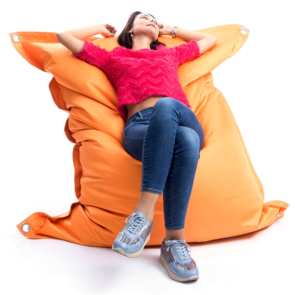 Pouf Extérieur Orange IRON RAW