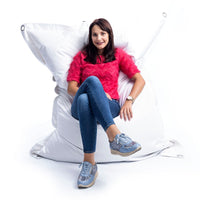 Pouf Extérieur Blanc IRON RAW