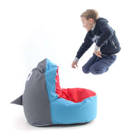 Pouf Enfant Design Requin Bleu