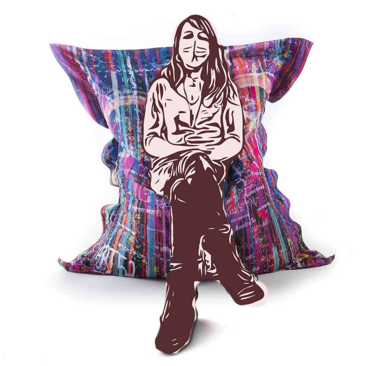 Pouf Gigante ART52® - Ti Amo - Amore Universale