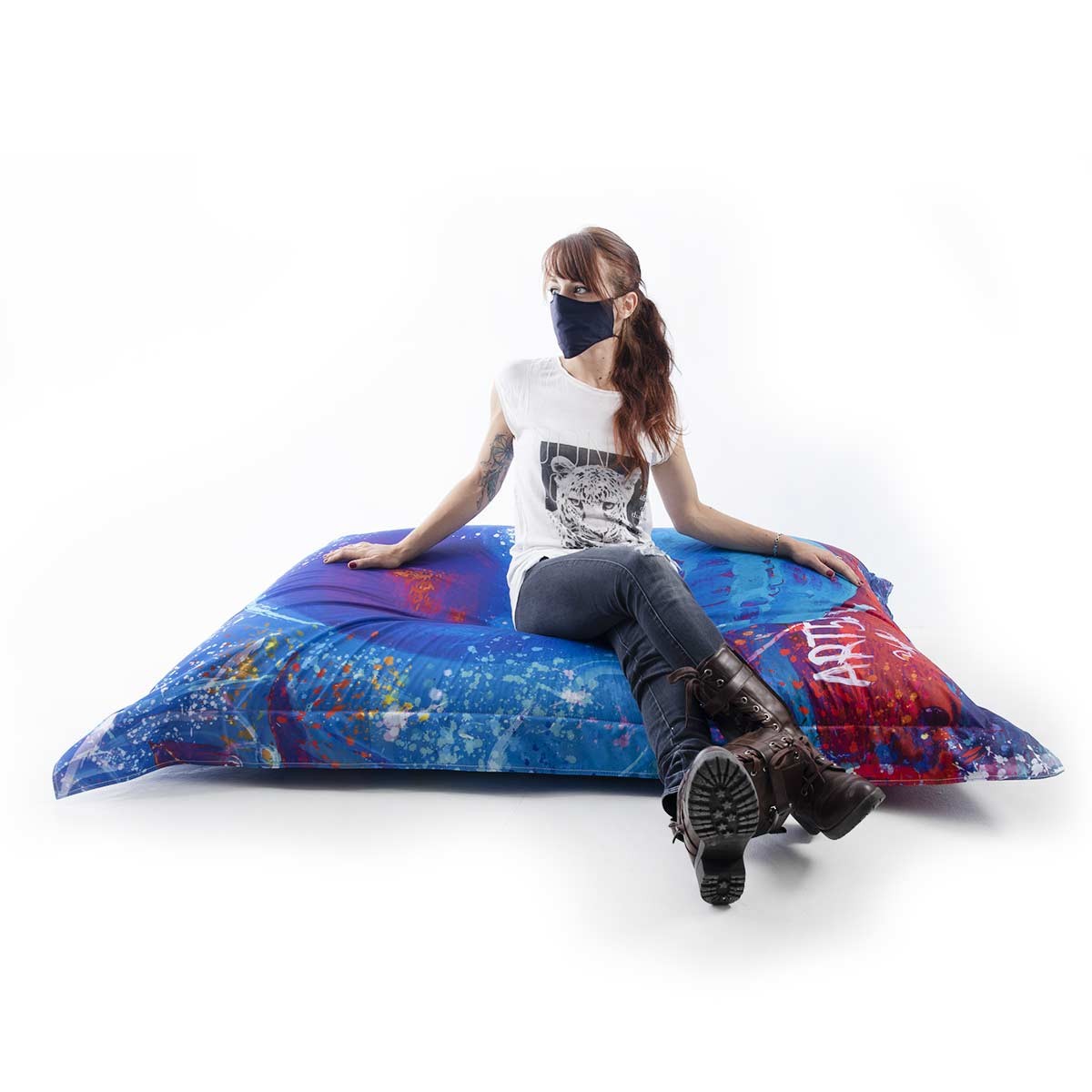 Puff Gigante ART52® - Vanidad Azul