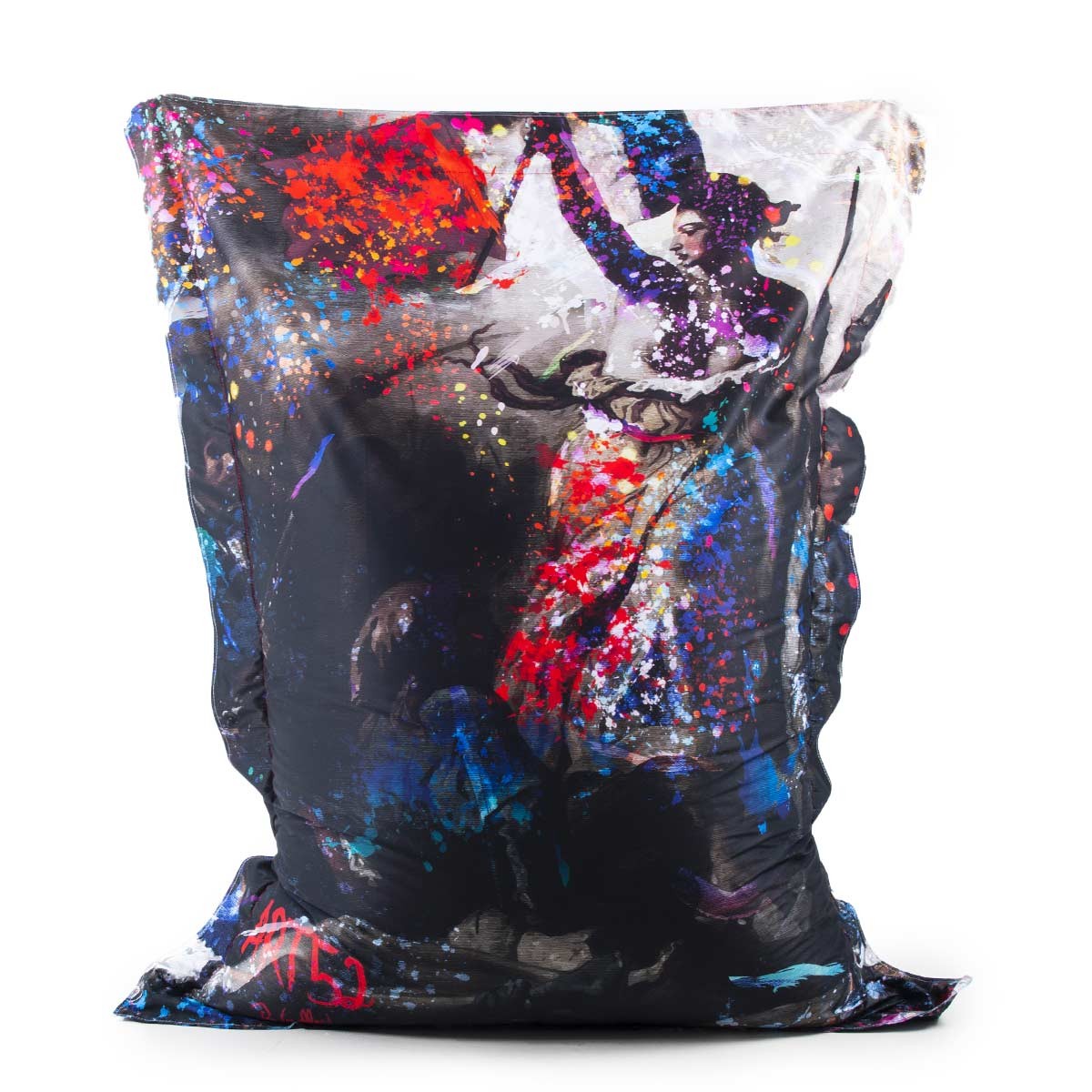 Alt Tag: Pouf Géant ART52® - Marianne, œuvre Benjamin Cupillard, impression teintée dans la masse, série limitée 50 exemplaires