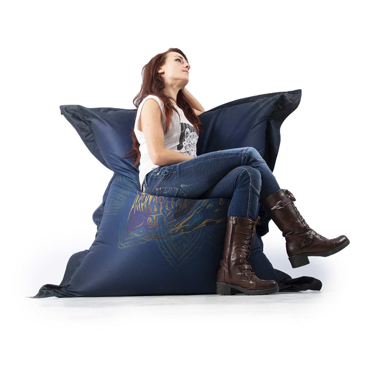 Pouf Gigante ART52® - Teschio in Oro