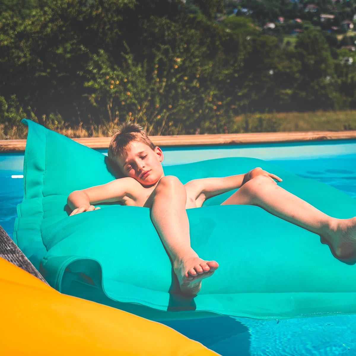 Pouf Piscine Turquoise