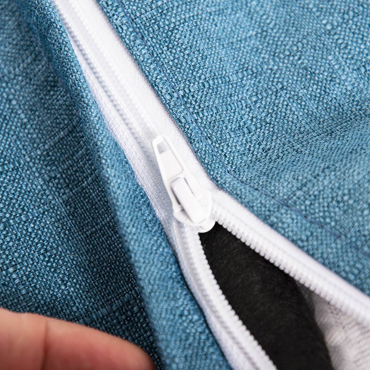 Pouf Lin Bleu Canard