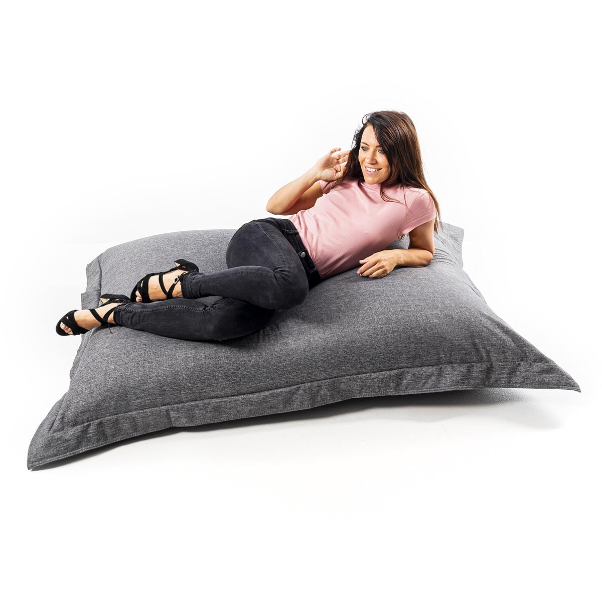 Pouf Lin Gris Foncé