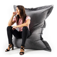 Pouf Lin Gris Foncé