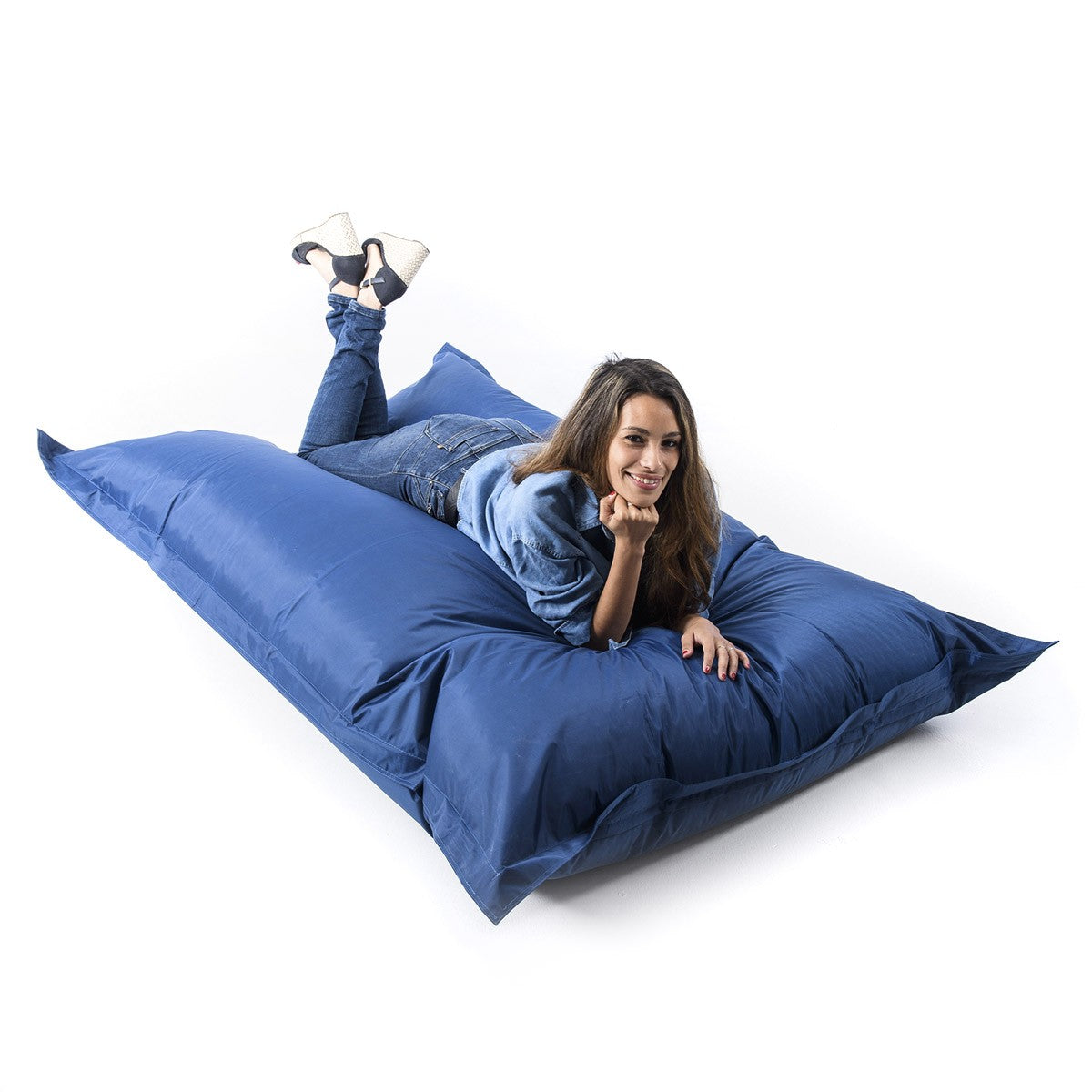 Housse Vide Pouf XXL Bleu Marine CLASSIC, housse pour pouf géant BiG52 Classic bleu marine