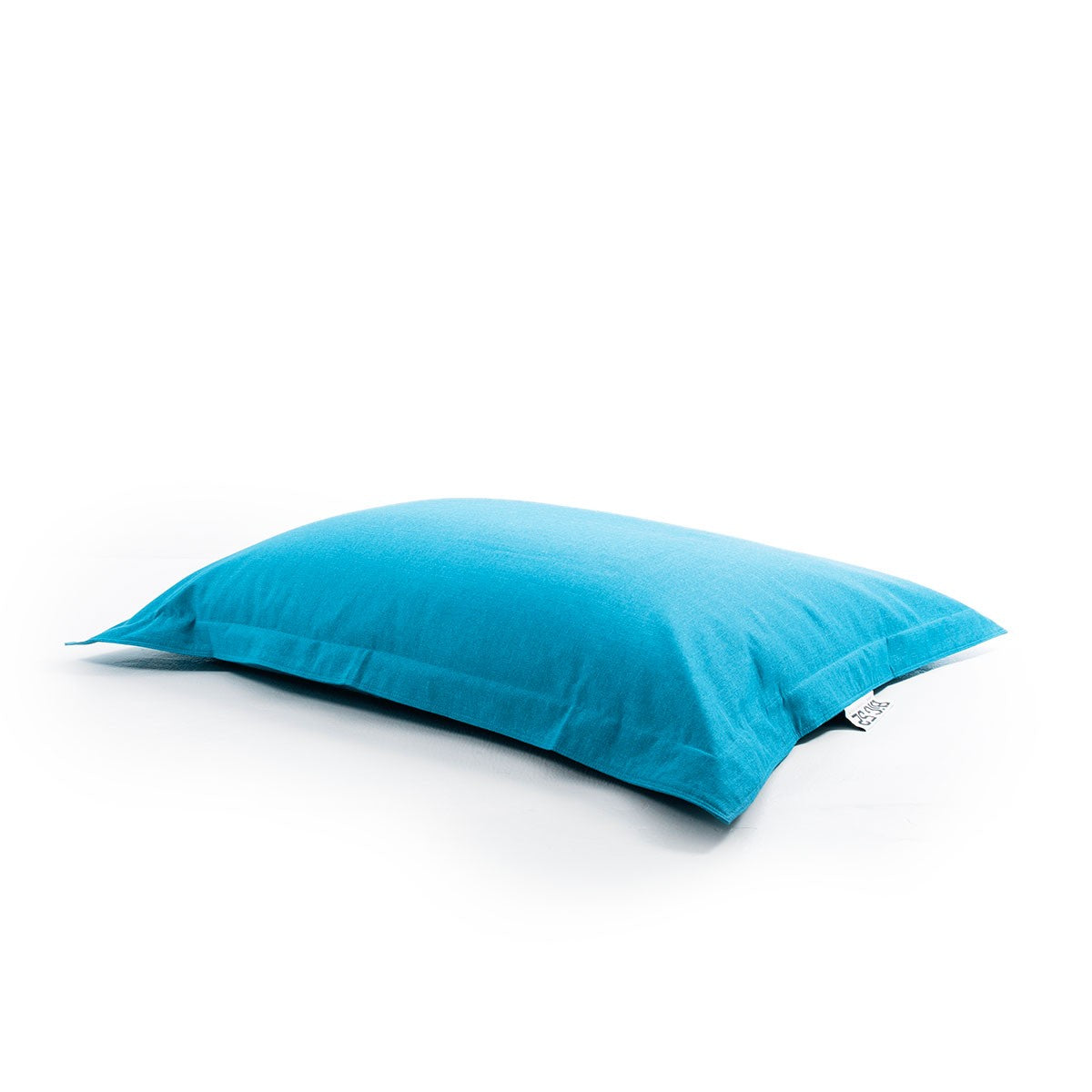 Housse Vide Pouf Lin Bleu Turquoise pour pouf géant XL BiG52 intérieur cocooning, sans billes ni housse interne