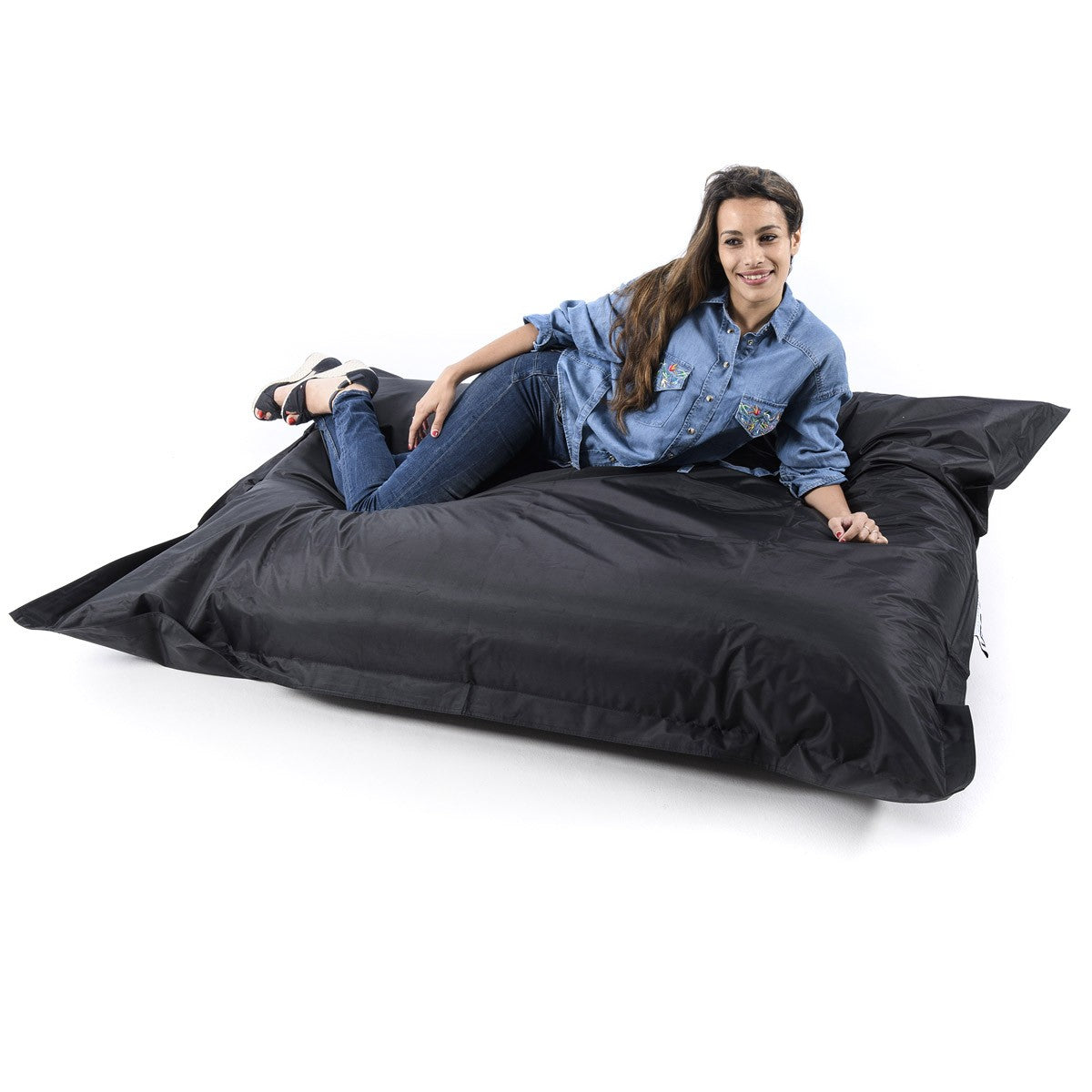 Housse Vide Pouf XXL Noir CLASSIC housse pour pouf géant noire Big52 Classic, style et personnalisation déco