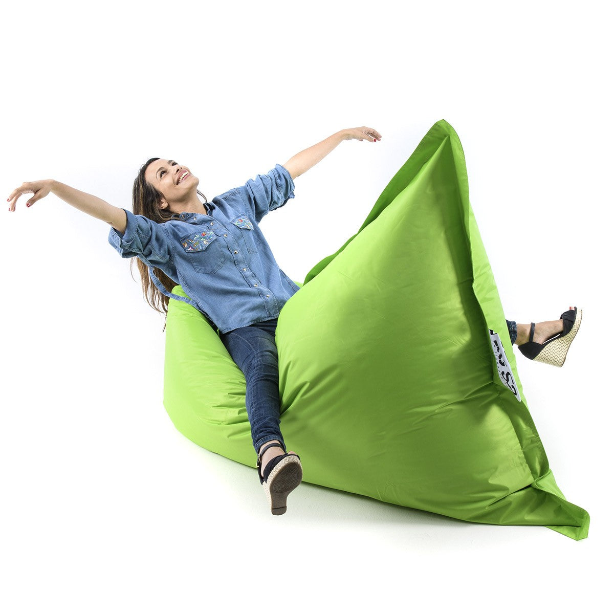 Housse Vide Pouf XXL Vert CLASSIC housse de pouf géant vert BiG52 Classic