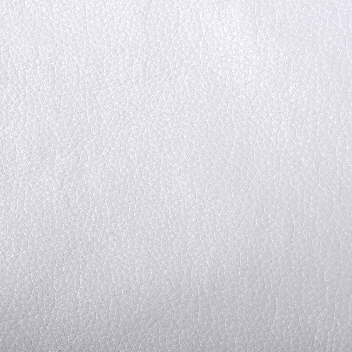 Pouf Simili Cuir Blanc texture cuir blanc grainé BiG52