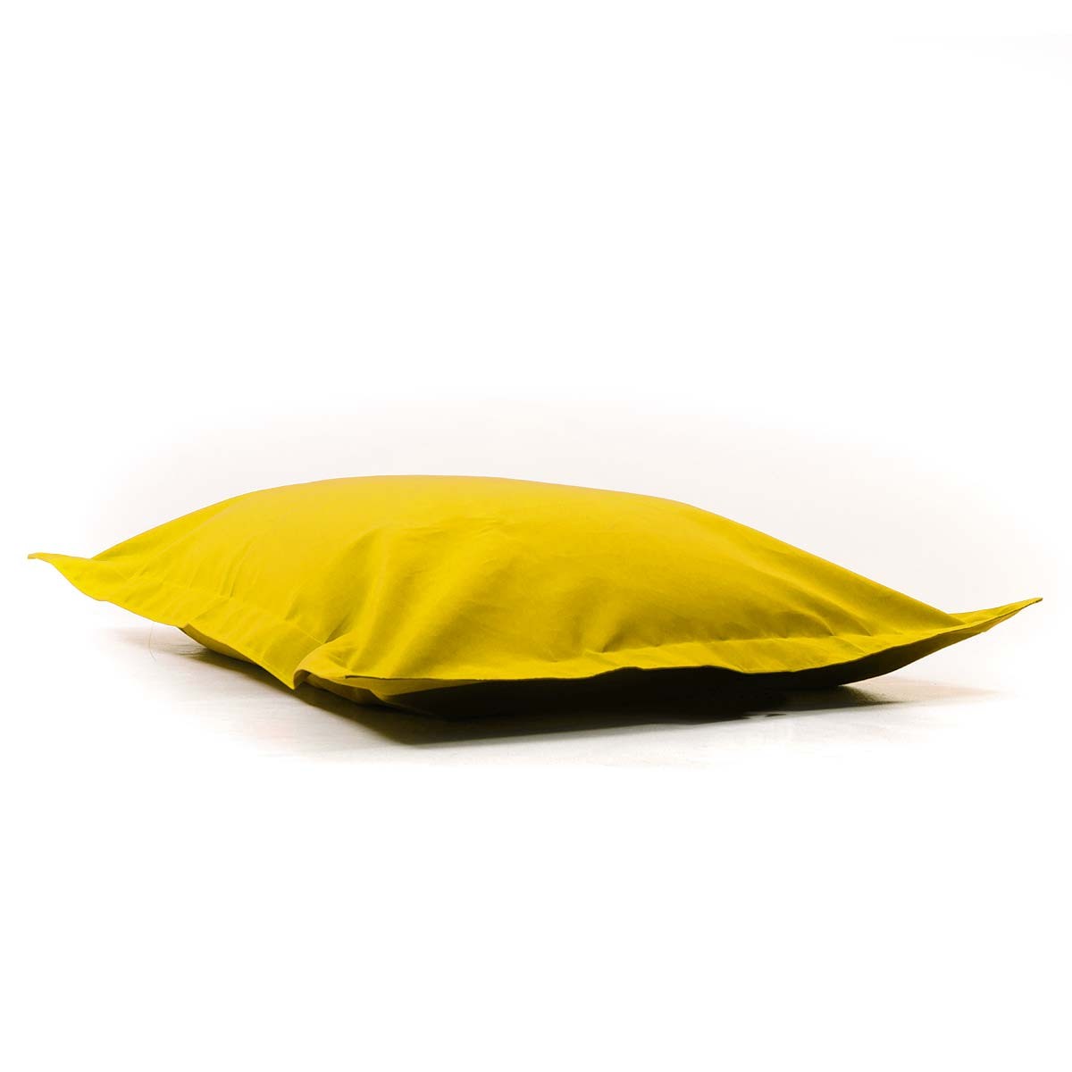Pouf Voile Bateau Jaune géant, coussin d’extérieur 170x130 cm en forme de voile, jaune lumineux
