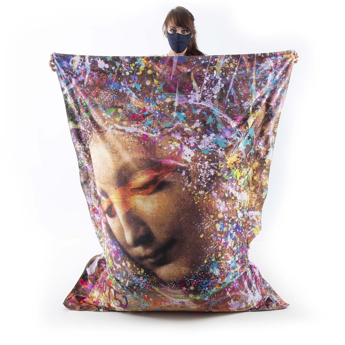 Pouf Géant ART52® - La Scapigliata : pouf design oeuvre signée Benjamin Cupillard, série limitée 50 exemplaires