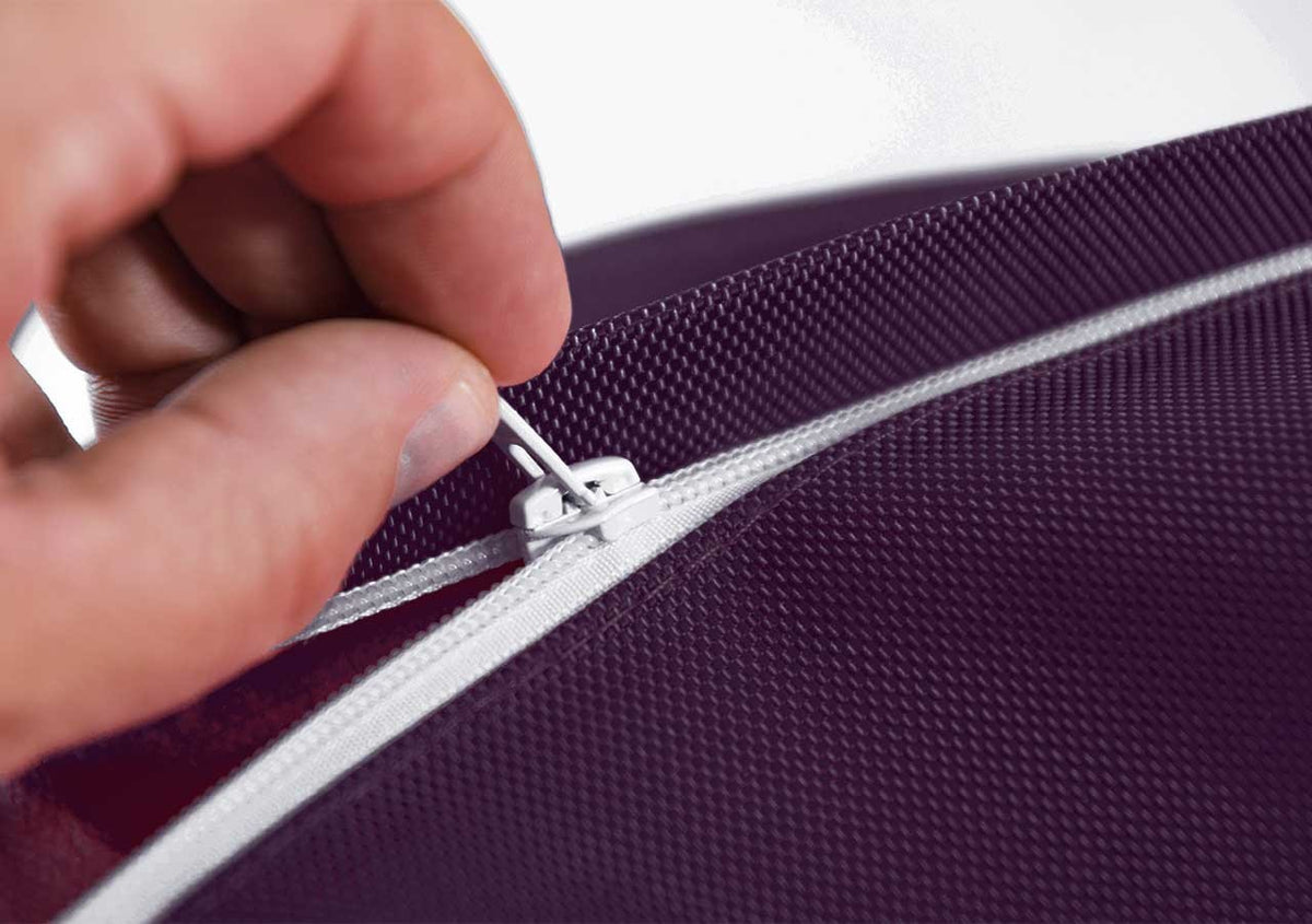 Housse Vide Pouf Géant XL Imperméable Extérieur Outdoor Aubergine IRON RAW BiG52 - zip et œillets acier inox