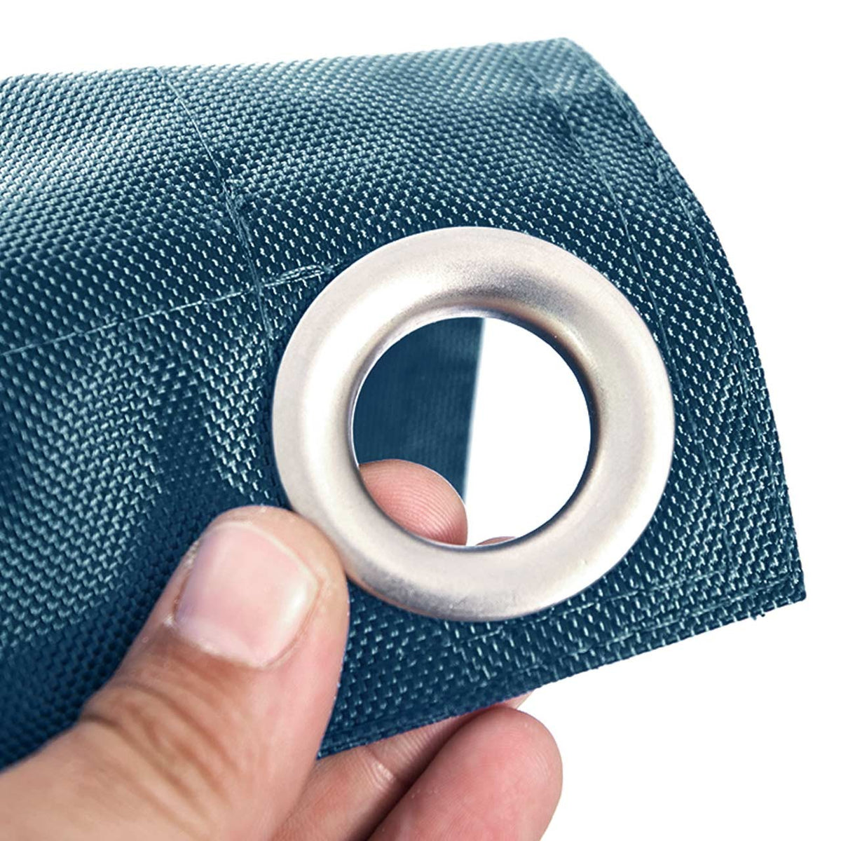 Housse pouf géant extérieur imperméable XXL BiG52 IRON RAW bleu pétrole, œillets en acier inoxydable pour outdoor