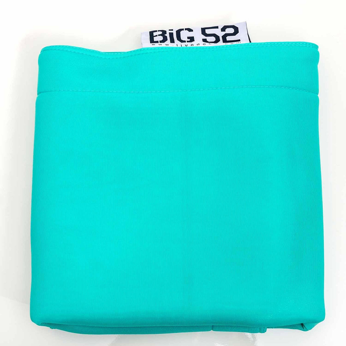 Housse  pouf piscine rectangulaire vide Turquoise Big52 POOL micro-perforée, tissu sèche vite après l’eau