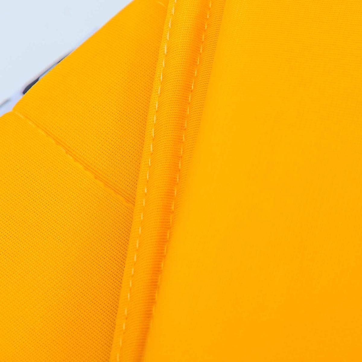 Housse  pouf piscine rectangulaire vide Jaune en tissu micro-perforé pour évacuer l’eau, coloris jaune