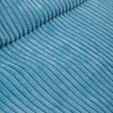 Leere Hülle für Samt-Sitzsack mit Rippenstruktur Himmelblau