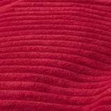 Funda Vacía Puff Pera Terciopelo Canalé Rojo