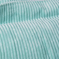 Funda Vacía Puff Pera Terciopelo Canalé Turquesa