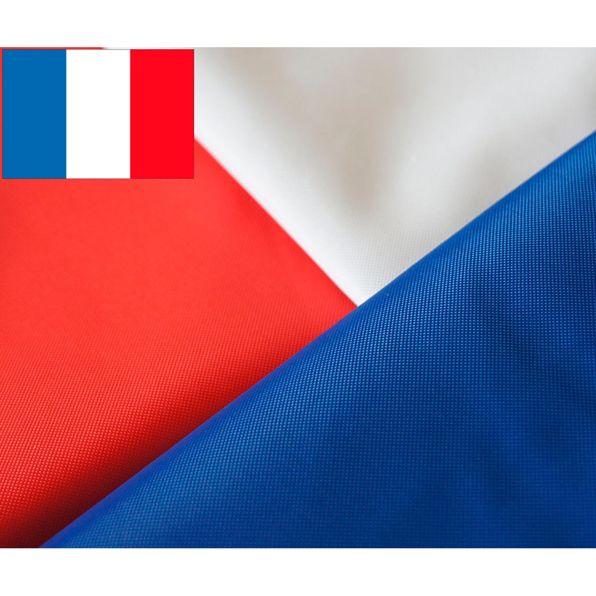 Housse Vide Pouf Drapeau Français imprimé, housse géante XL BiG52, sans billes ni housse interne