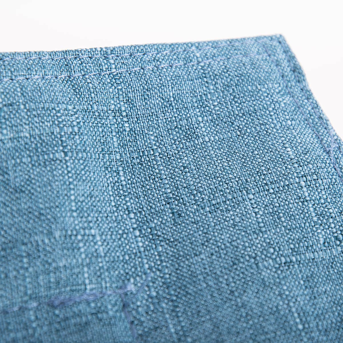 Housse Vide Pouf Lin Bleu Canard, tissu bleu canard texturé pour pouf géant XL BiG52, housse seule sans billes