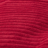 Empty Red Corduroy Bean Bag Chair Cover